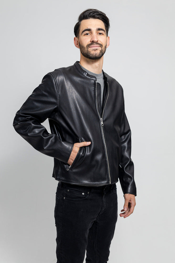NoirForm Men's Vegan Faux Leather Jacket
