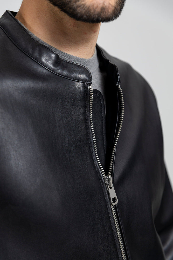 NoirForm Men's Vegan Faux Leather Jacket