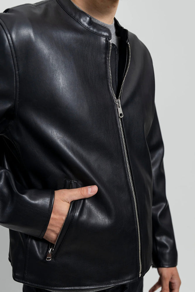 NoirForm Men's Vegan Faux Leather Jacket