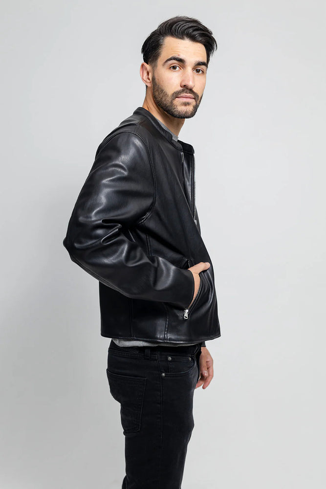 NoirForm Men's Vegan Faux Leather Jacket