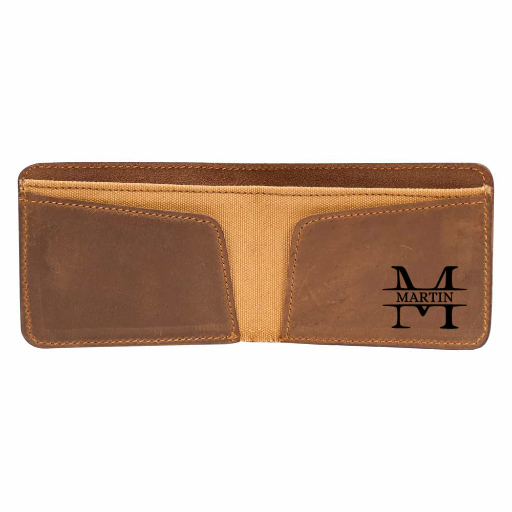 Bifold Wallet - Vegetable Tanned Leather Cognac