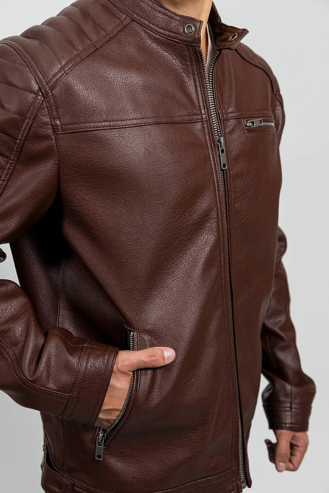 VGN Classic Men's Vegan Faux Leather Jacket