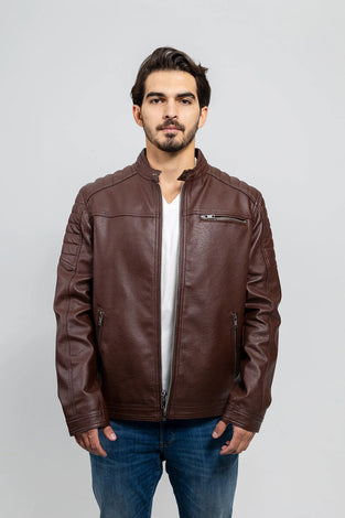VGN Classic Men's Vegan Faux Leather Jacket