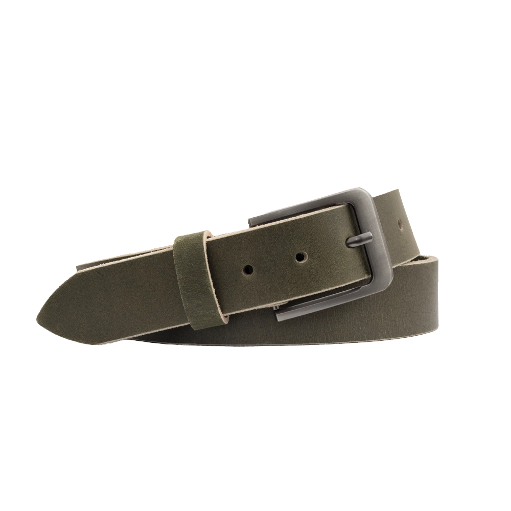 Green Forest Leather Belt