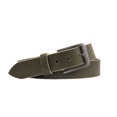 Green Forest Leather Belt
