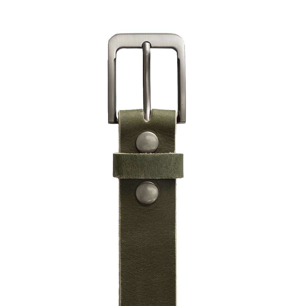 Green Forest Leather Belt