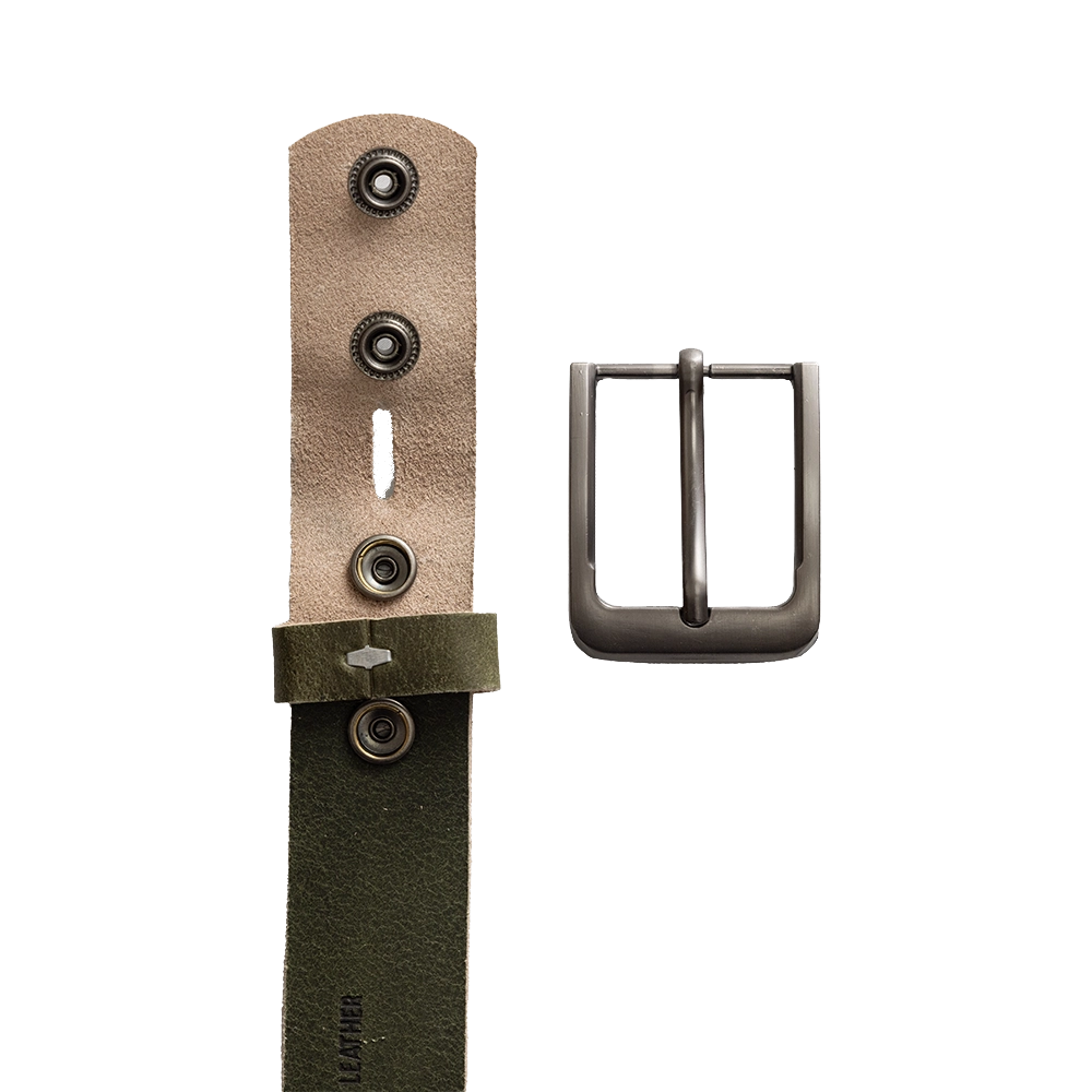Green Forest Leather Belt