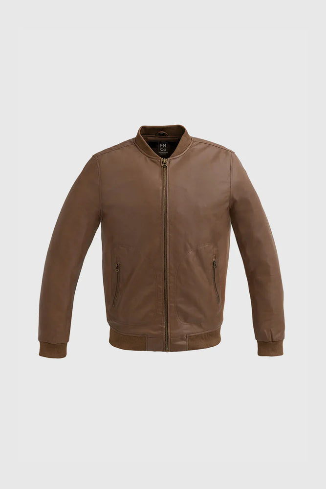 Gridline Men's Vegan Faux Leather Jacket
