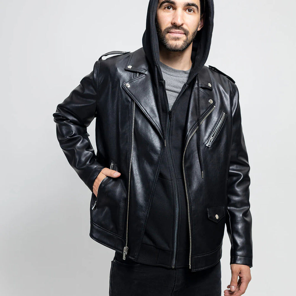SlateLine Men's Vegan Faux Leather Jacket
