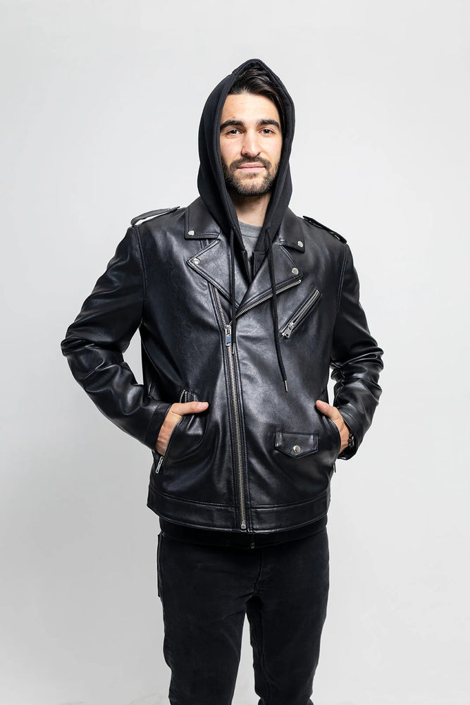 SlateLine Men's Vegan Faux Leather Jacket