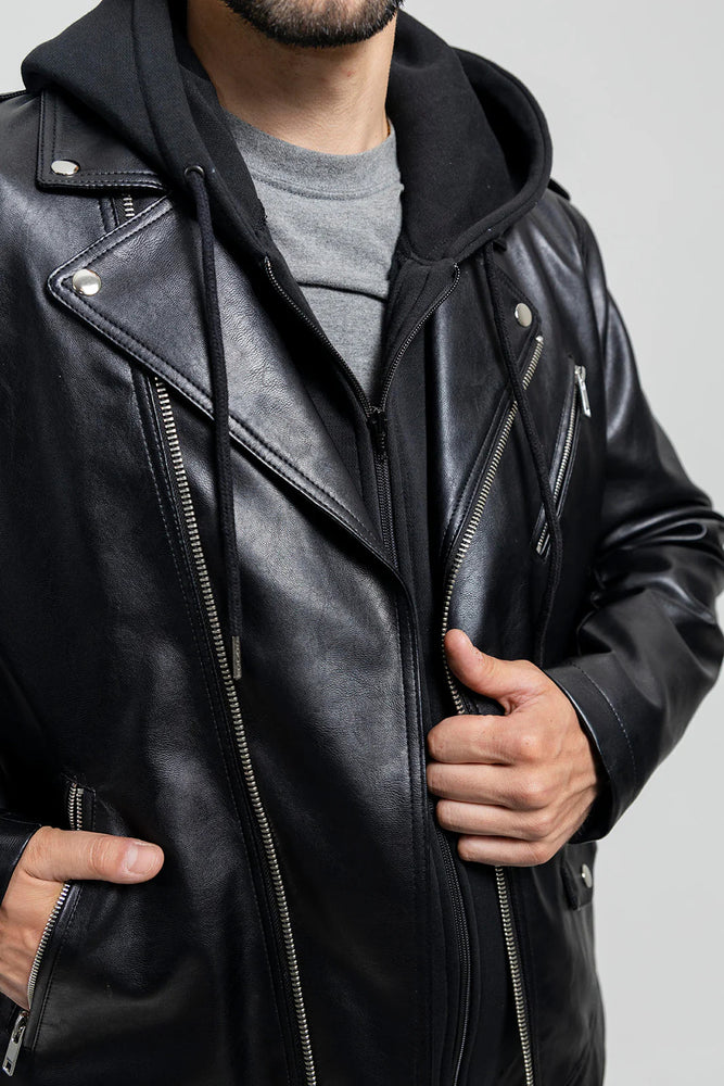 SlateLine Men's Vegan Faux Leather Jacket