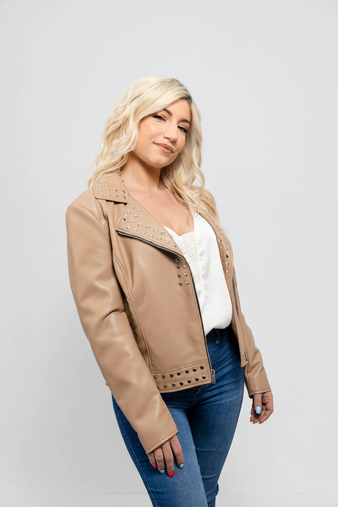 EarthTone Women's Vegan Faux Leather Jacket