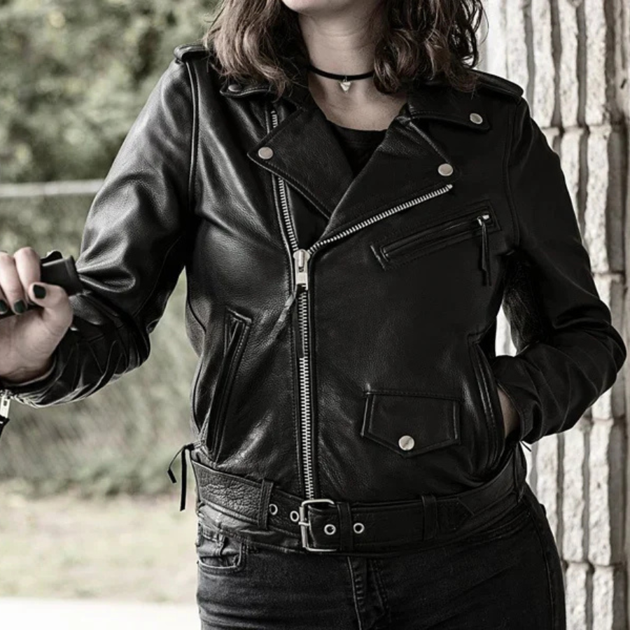 Crimson Rider Women's Motorcycle Leather Jacket