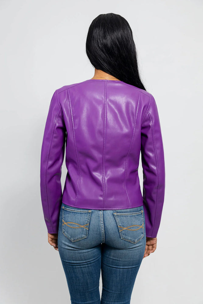 KindStyle Women's Vegan Faux Leather Jacket