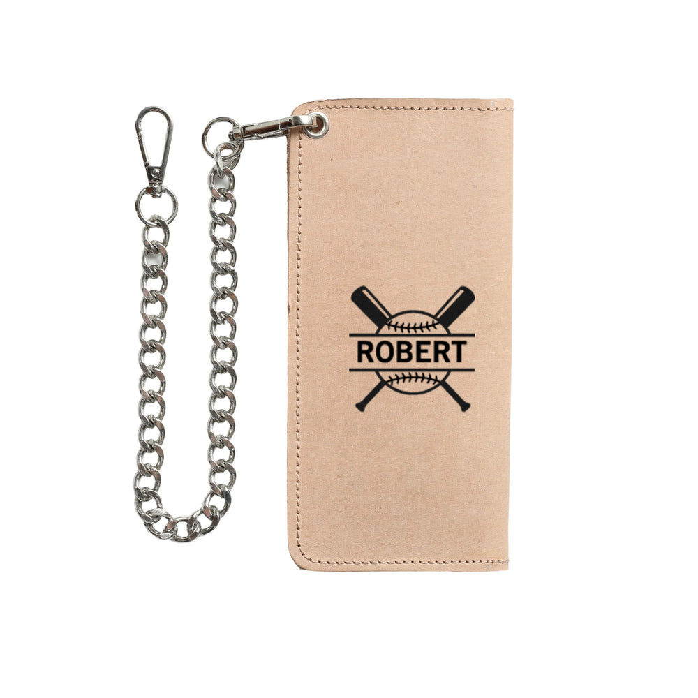 LARGE TRUCKER - Vegetable Tanned Leather Wallet Natural