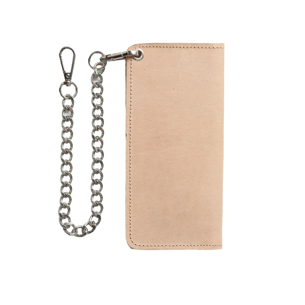 LARGE TRUCKER - Vegetable Tanned Leather Wallet Natural