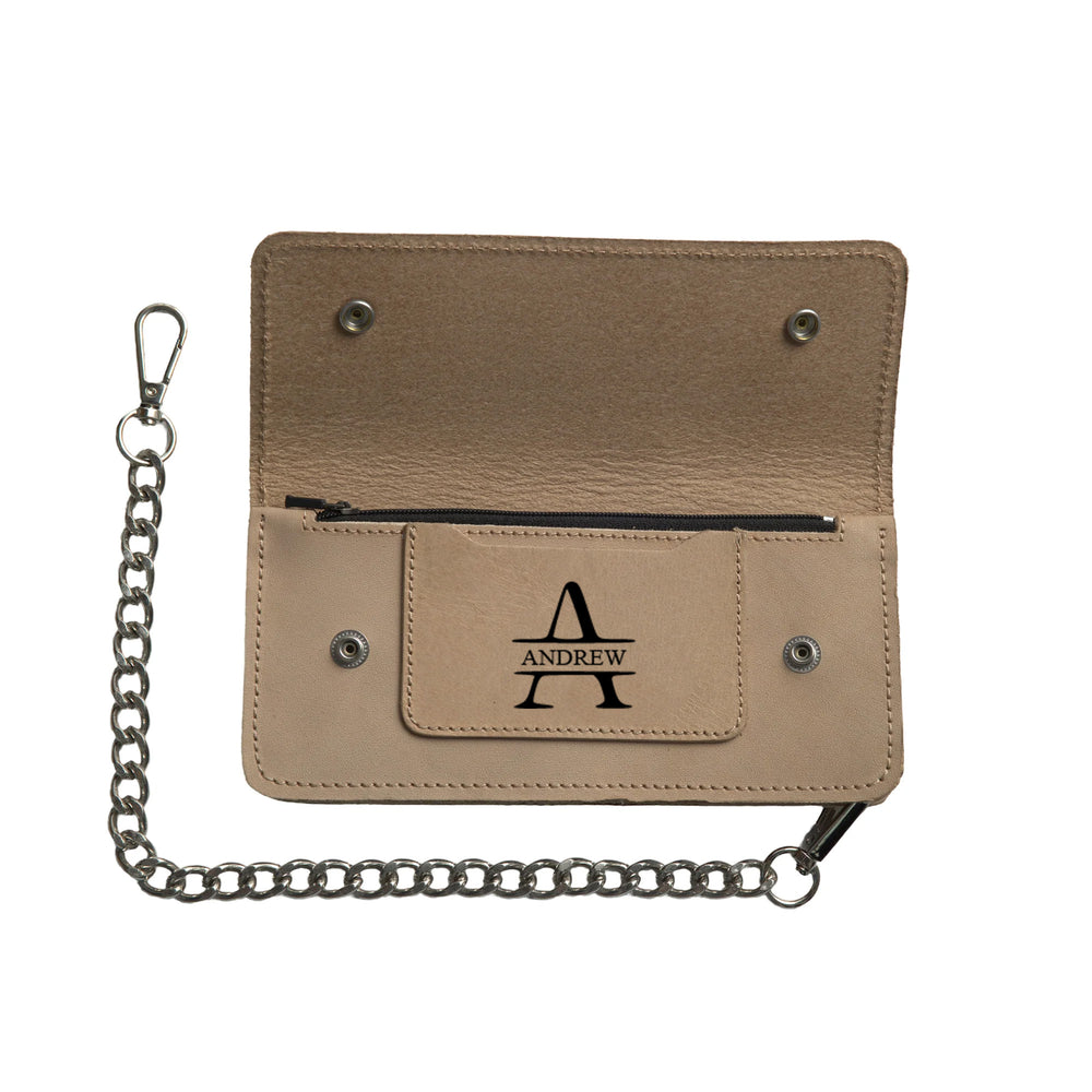 LARGE TRUCKER - Vegetable Tanned Leather Wallet Natural