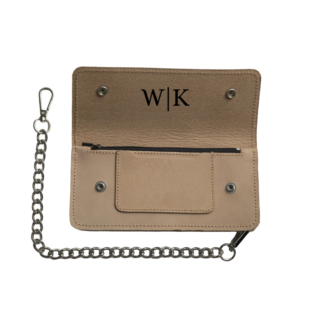 LARGE TRUCKER - Vegetable Tanned Leather Wallet Natural