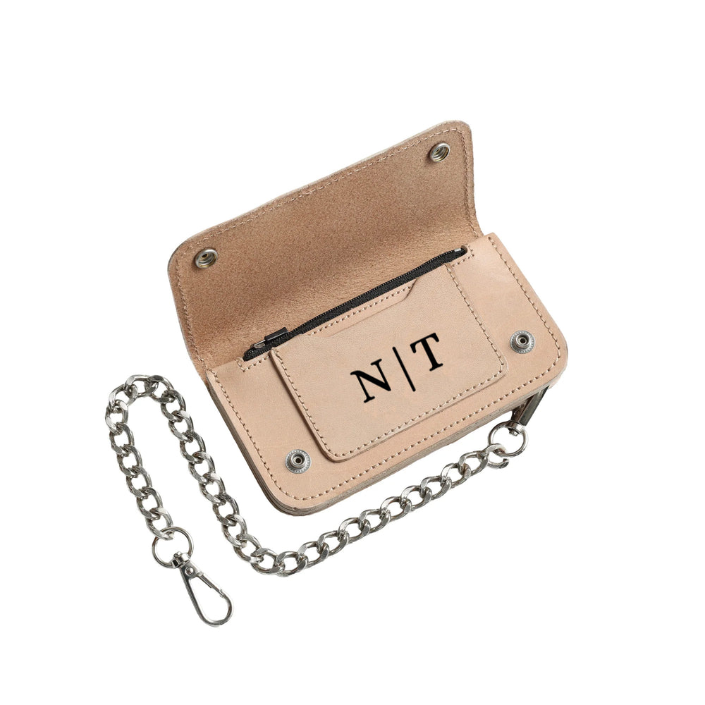 Natural Small Leather Trucker Wallet