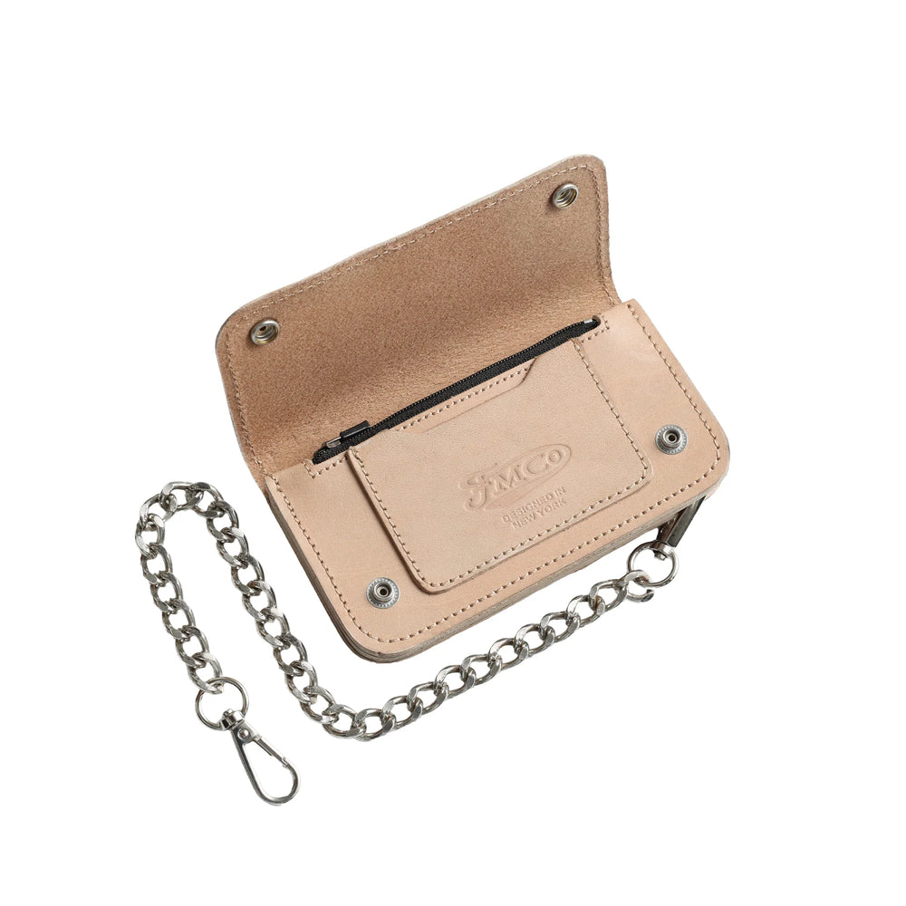 Natural Small Leather Trucker Wallet