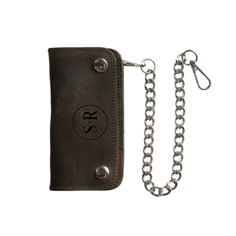 Forest Green Small Leather Trucker Wallet