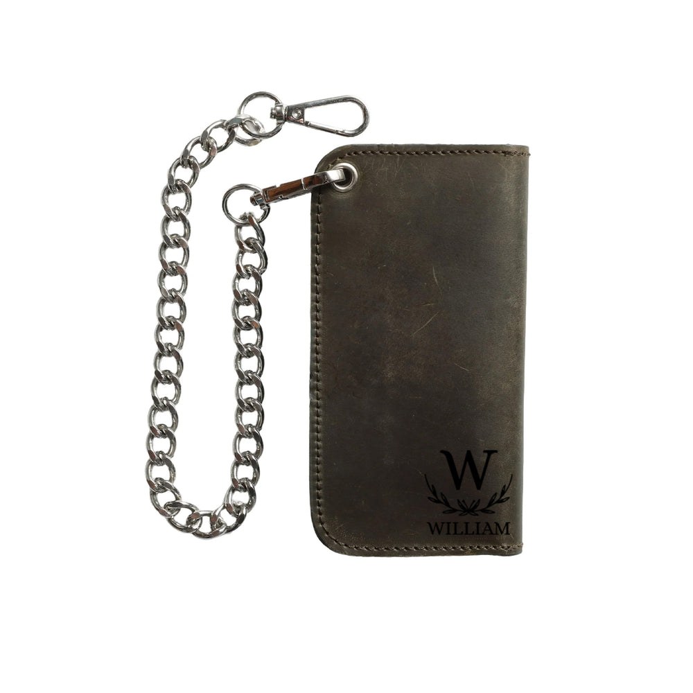 Forest Green Small Leather Trucker Wallet