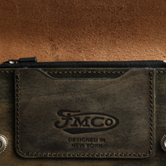 Forest Green Small Leather Trucker Wallet