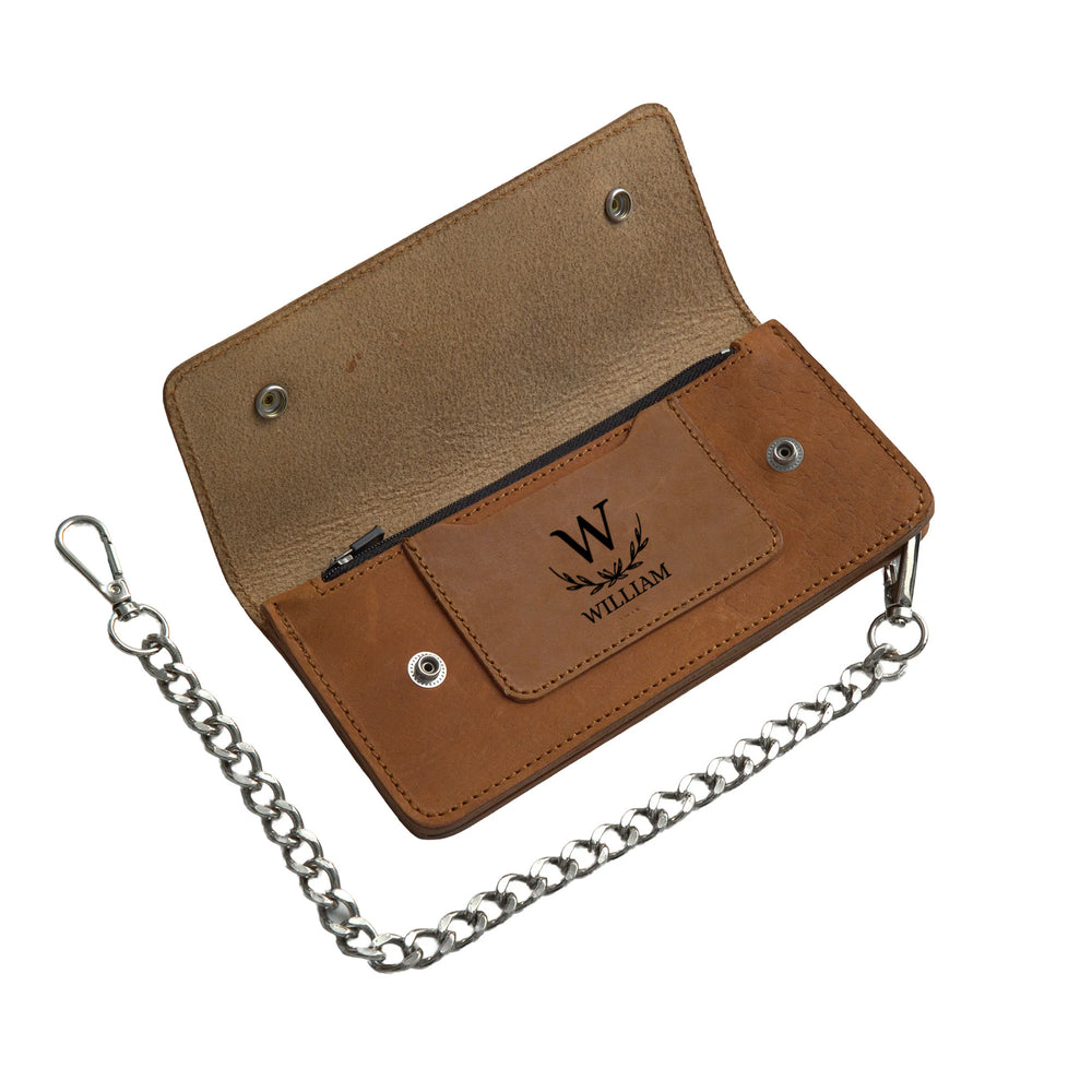 LARGE TRUCKER - Vegetable Tanned Leather Wallet Heritage Rust