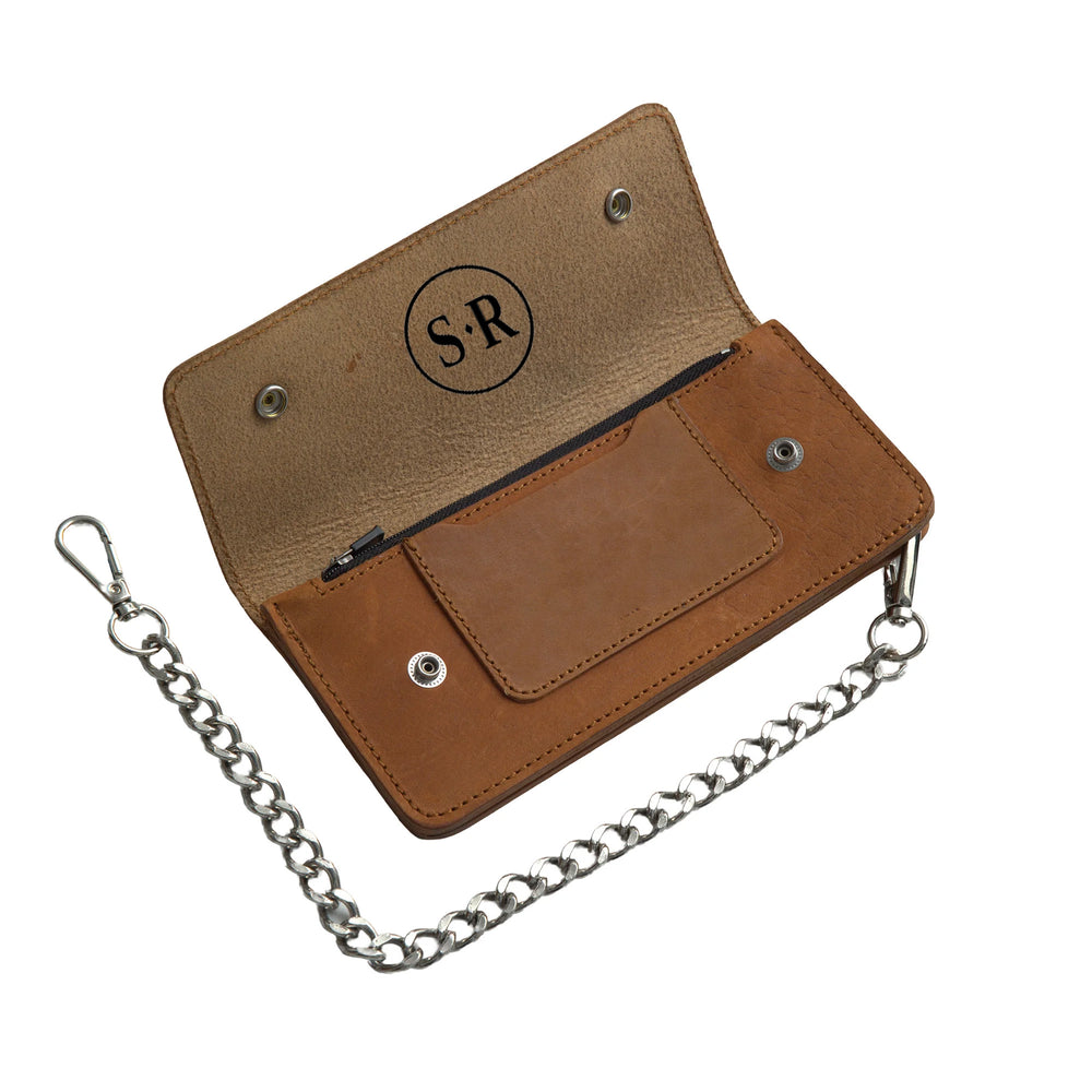 LARGE TRUCKER - Vegetable Tanned Leather Wallet Heritage Rust