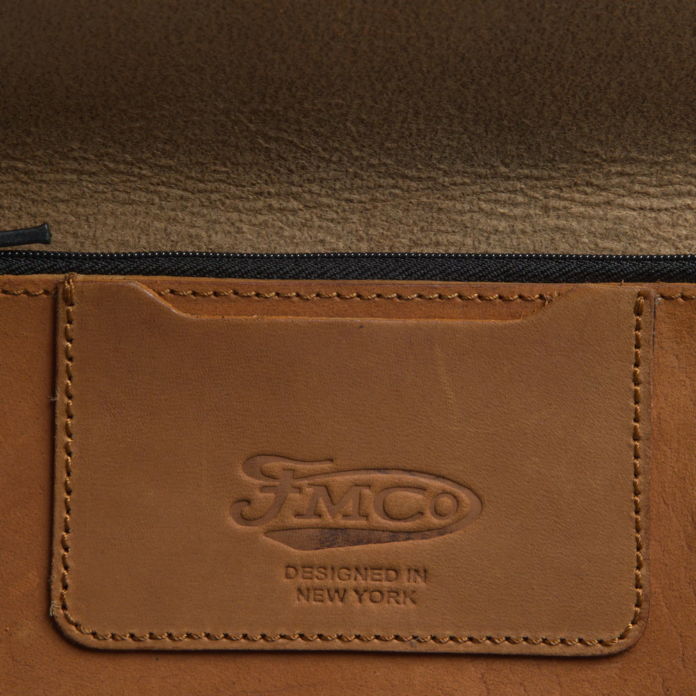 LARGE TRUCKER - Vegetable Tanned Leather Wallet Heritage Rust