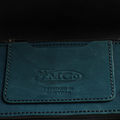 Royal Blue Small Leather Trucker Wallet