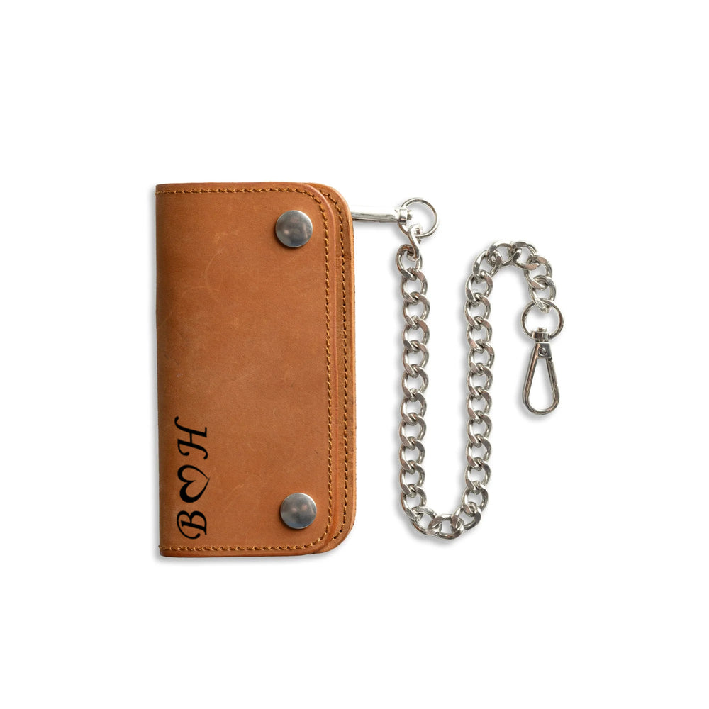 SMALL TRUCKER - Vegetable Tanned Leather Wallet Heritage Rust