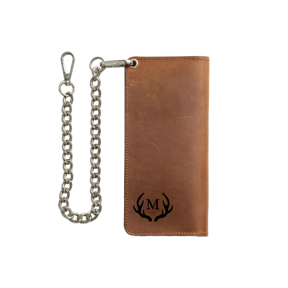 LARGE TRUCKER - Vegetable Tanned Leather Wallet Amber