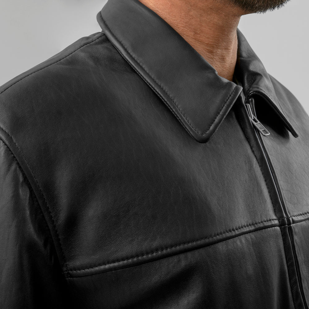 Obsidian Crest Men's Lambskin Leather Jacket