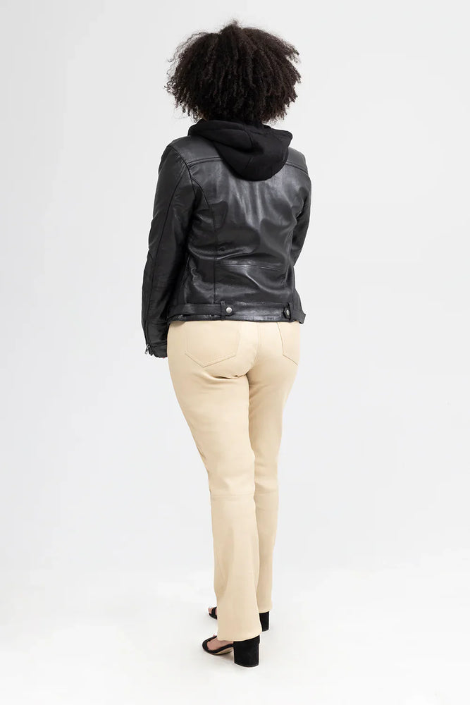 NeoNoir Womens Lambskin Fashion Leather Jacket