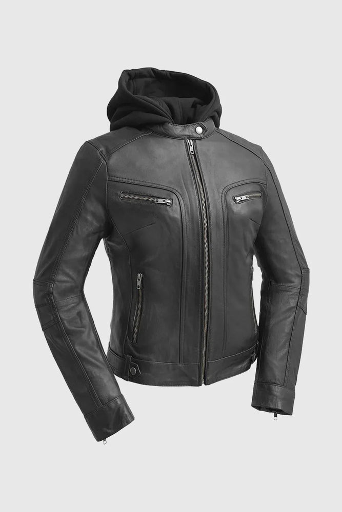 NeoNoir Womens Lambskin Fashion Leather Jacket