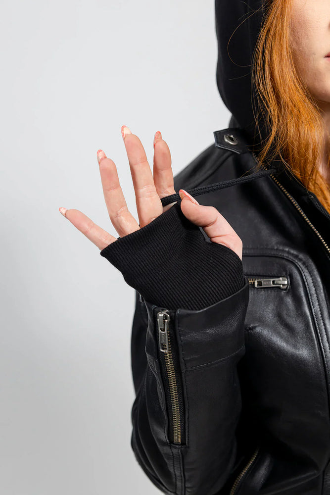 NeoNoir Womens Lambskin Fashion Leather Jacket