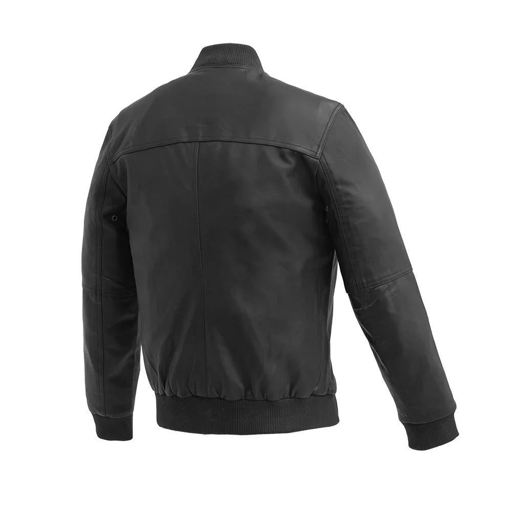 Aviator Rock Mens Bomber Leather Jacket