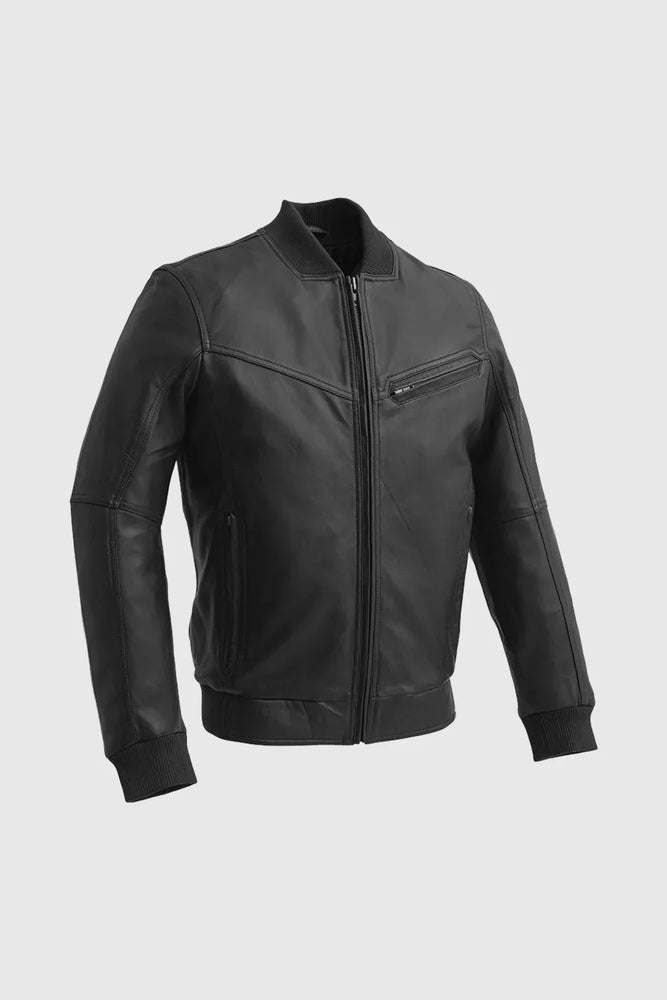 Aviator Rock Mens Bomber Leather Jacket