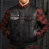 Lowside Men's Motorcycle Leather Vest