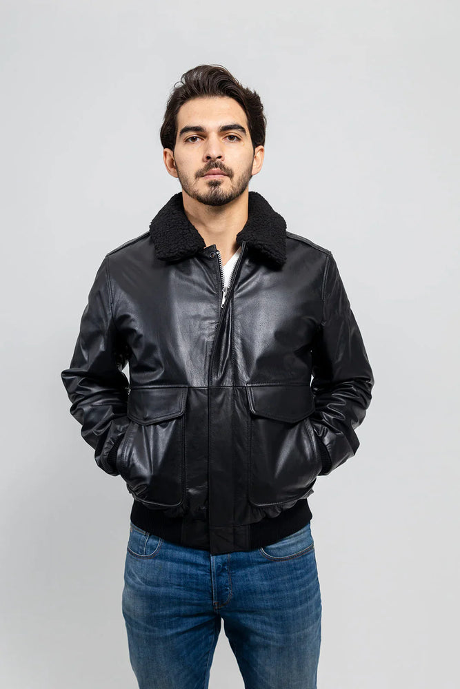 Canyon Cruze Bomber Men's Fashion Leather Jacket