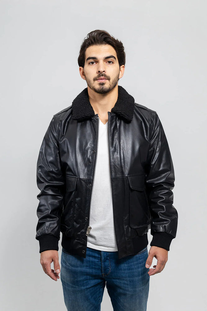 Canyon Cruze Bomber Men's Fashion Leather Jacket