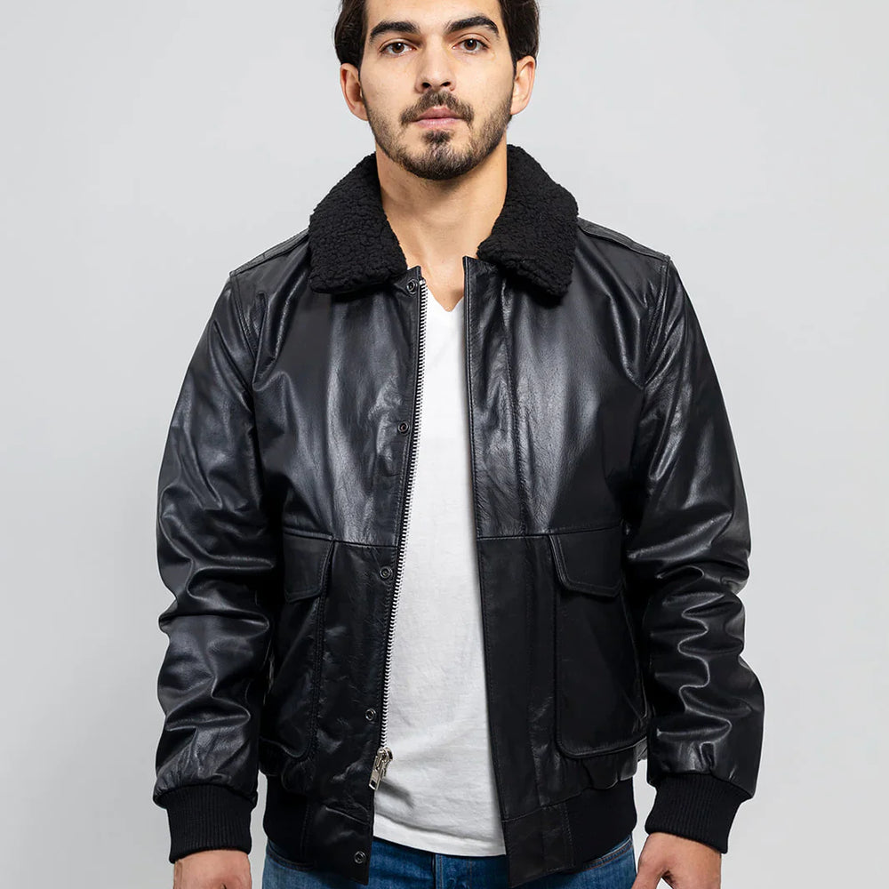 Canyon Cruze Bomber Men's Fashion Leather Jacket