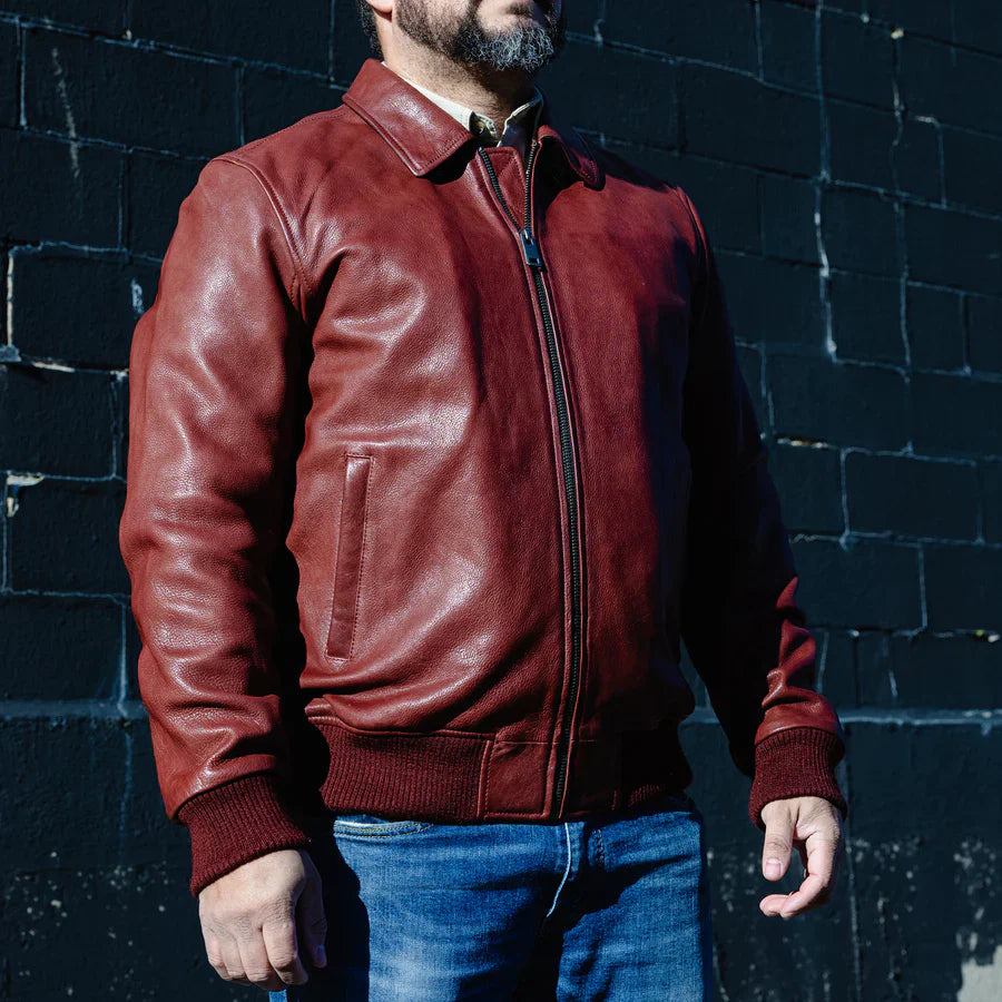 MotoRogue Bomber Men's Leather Jacket
