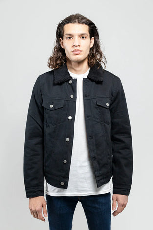 Redwood Rebel Mens Faux Shearling Twill Jacket