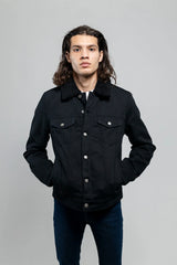 Redwood Rebel Mens Faux Shearling Twill Jacket