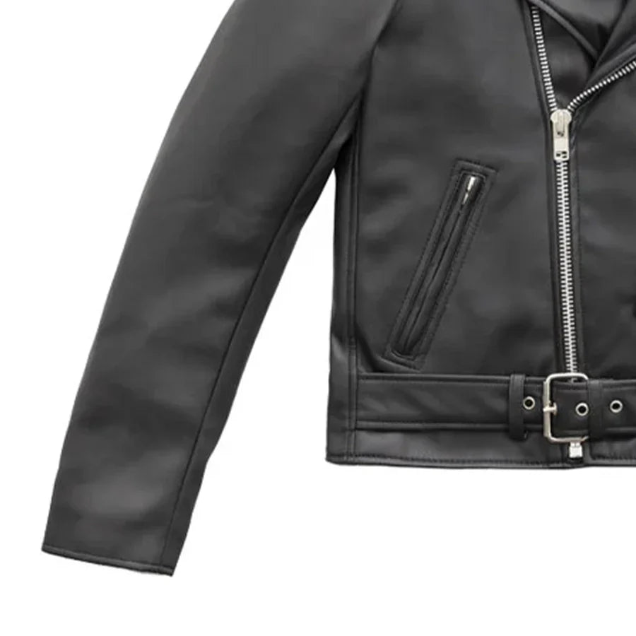 Shockwave Chic Women's Vegan Leather Motorcycle Jacket
