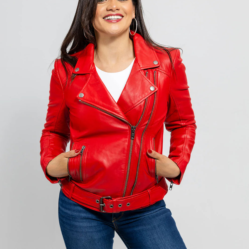 Chloe Womens Fashion Leather Jacket