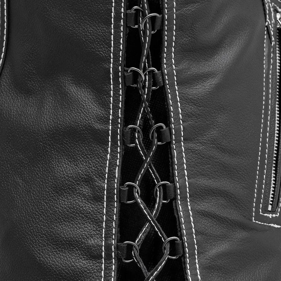 Blush Biker Women's Motorcycle Leather Vest