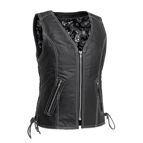 Blush Biker Women's Motorcycle Leather Vest